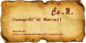 Csongrádi Marcell névjegykártya