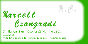 marcell csongradi business card